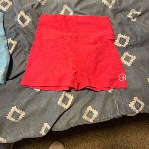 Bombshell Sportswear Red High-Waist Shorts